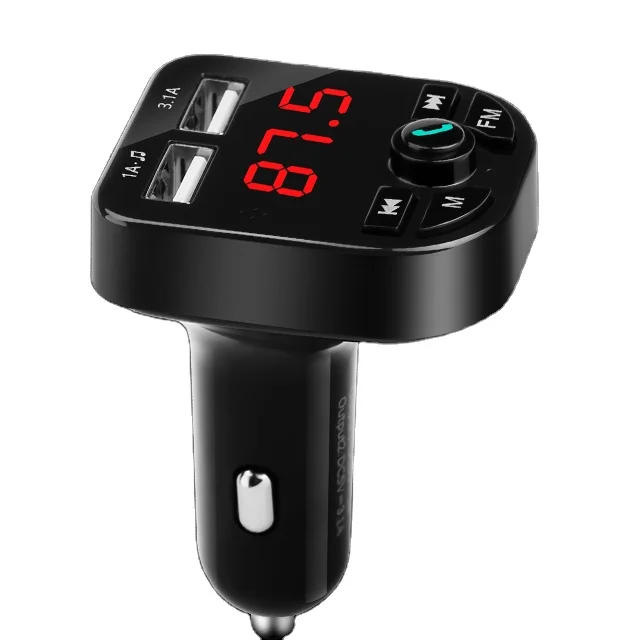 

Good price New arrival car MP3 kit blue5.0tooth FM transmitter 3.1a with dual USB car charger