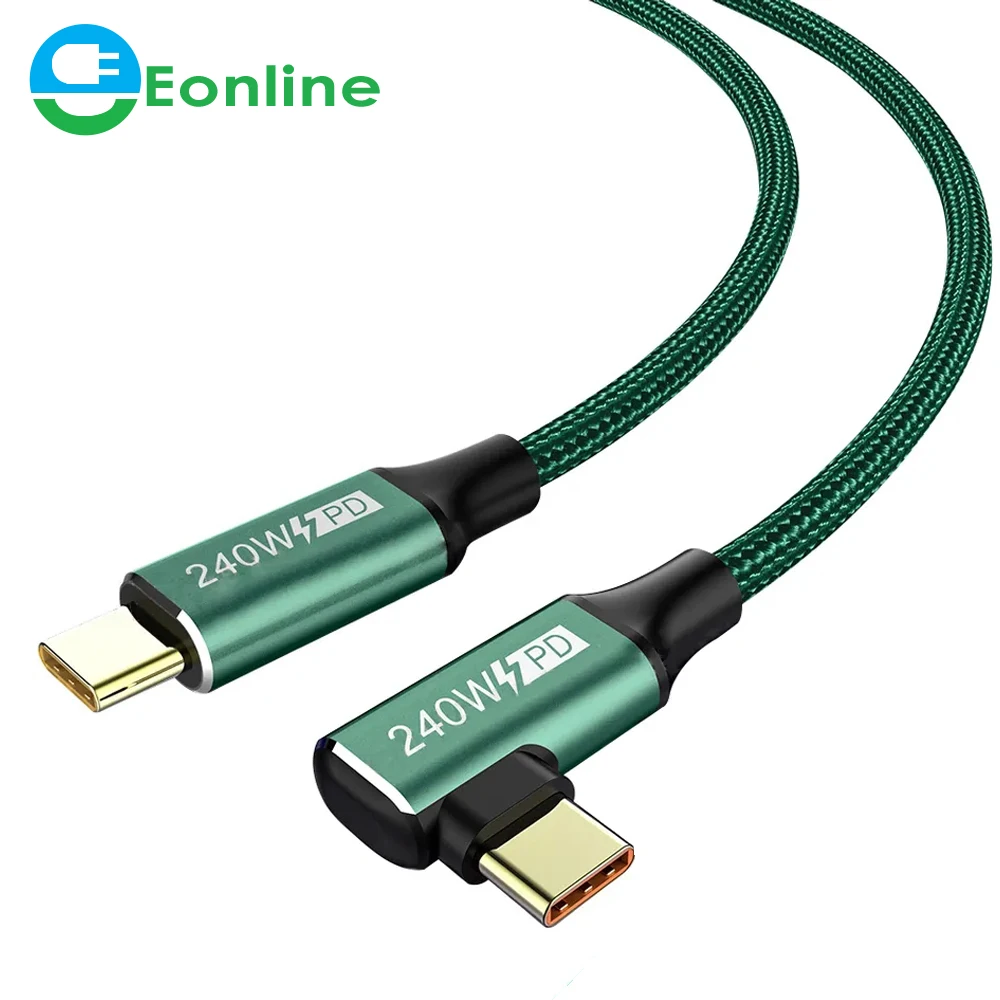 

EONLINE 3D 240W USB C to USB C Charging Cable for Macbook Pro Nintendo Switch Huawei PD100W 5A QC4.0 Fast Charging USB Type C