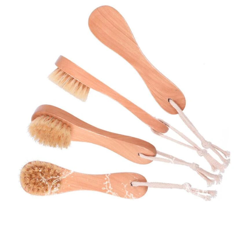 

Wooden Facial Cleansing Brush Eco Friendly OEM Custom Natural Bristles Wood Exfoliating Face Dry Brushes