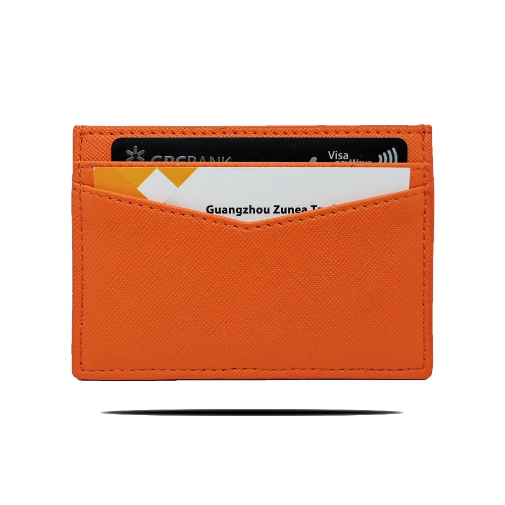 

Rfid Multiple Card holder wallet PU saffiano leather