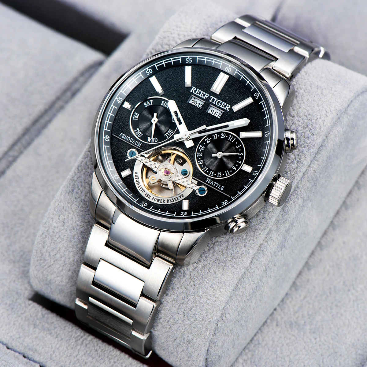 

Reef Tiger/RT Top Quality Tourbillon Watch Men Automatic Mechanical Men Watches Bracelet Relojes Hombre RGA1667