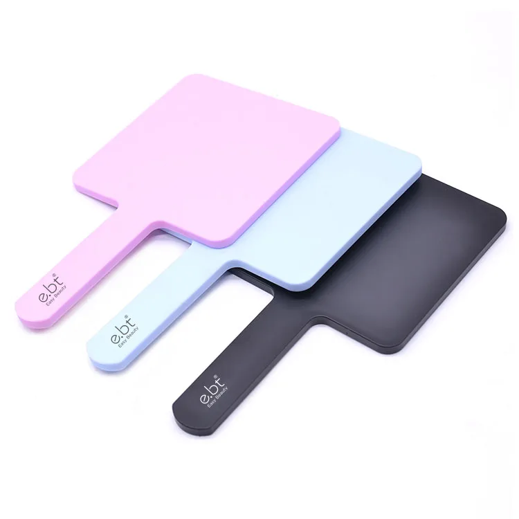 

Hot Sell Custom Travel Folding Black Blue Pink Square Shaped Compact Vanity Hand Mirror, Customized color