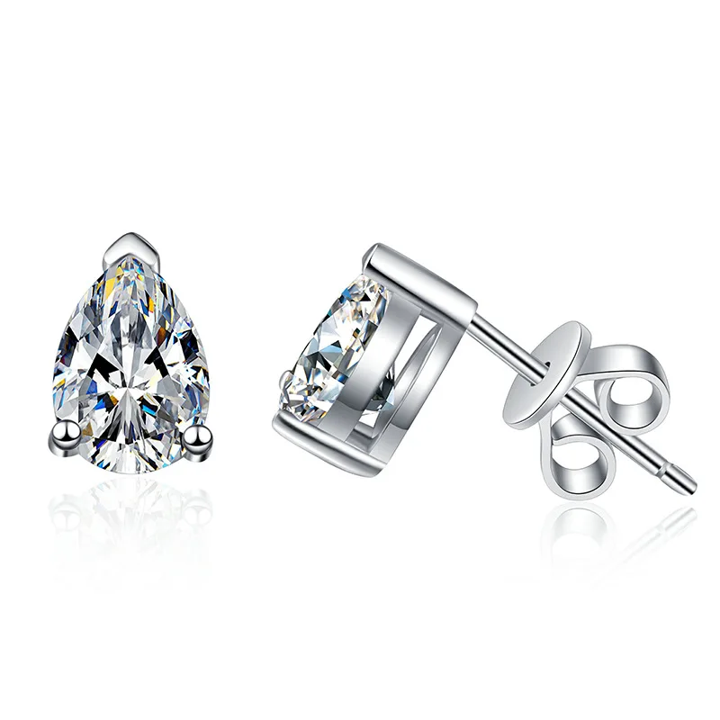 S925 Silver Premium Moissanite Charm Earrings with Geometric Channel Set Design Elegant and Luxurious Women's Jewelry