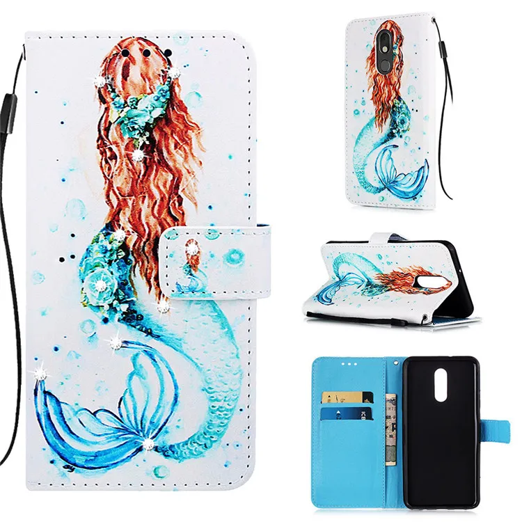 

Cartoon Wallet Case for LG W10 W30 Fashion PU Leather Cover for LG Case Phone Bag For LG cellphone, Like picture shown design