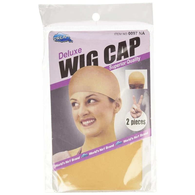 

Install Hair Stocking Wig Making Caps Deluxe Wig Cap Natural 2 pcs Close End Hair Nets Dome Wig caps dream