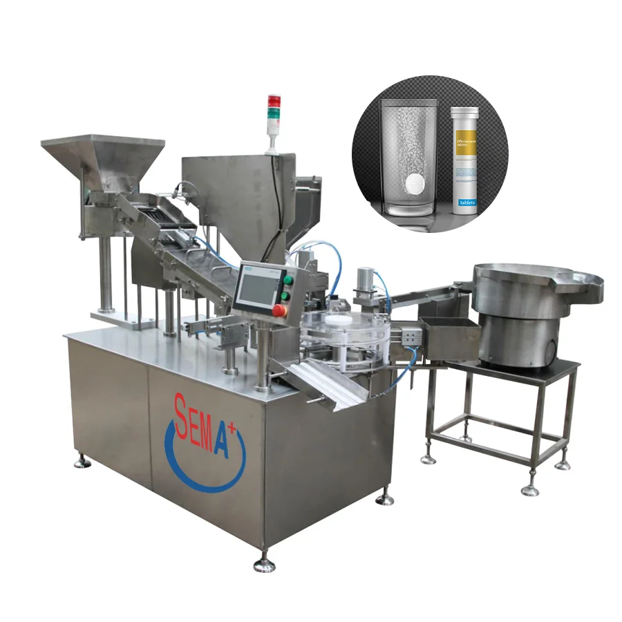 

Automatic Effervescent tablet plastic tube sauce chocolate cream filling and capping machine