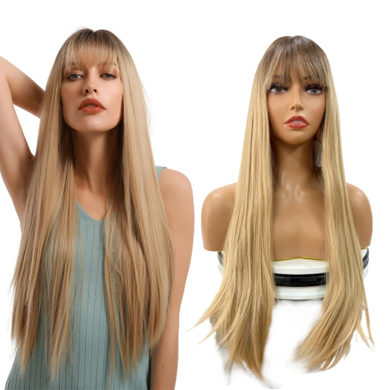 

BVR Factory Cheap Synthetic Wigs Heat Resistant Women's Silky Straight Synthetic Lace Front Wig