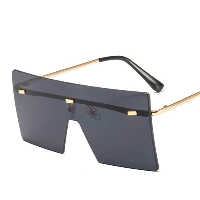 

2020 Stylish Hot Sales Rectangular Gradient Rimless Oversize Trendy Sunglass Price Popular Woman Men Sunglasses