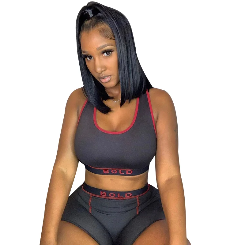

Fashion Women 2 Pieces Sportswear Suit for Women Tracksuit Sexy Yoga Summer Set Women