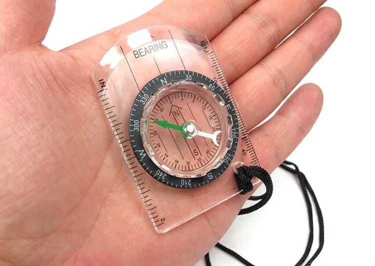 Professional Compass Multifunctional Map Ruler Camping Survival Backpacking 