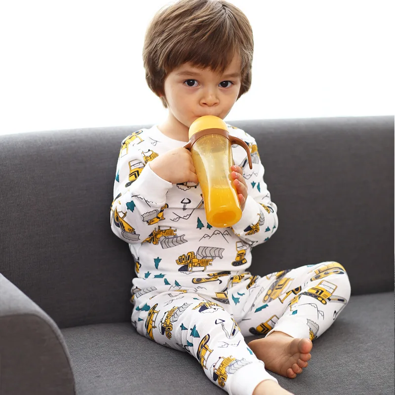 
high quality kids sleepwear boys cotton sleepwear 4 patterns pajamas girls kids pajamas set 9U303 