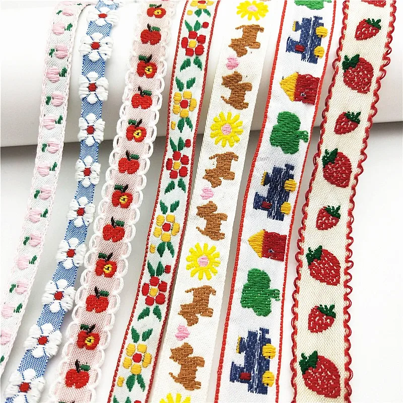 

2022 New Arrivals Multi Size Stock Sale Lace Trim High Quality Embroidered Ribbon Tape