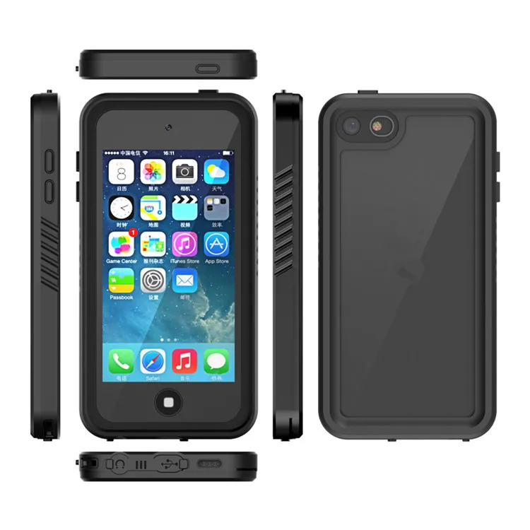 

High quality 360 degree protective back cover for iPhone TPU PC shockproof waterproof phone case for iPod touch 6