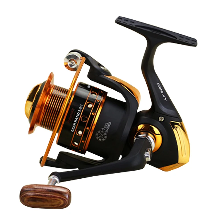 

Ultra Smooth AX2000-AX9000 5.2.1 12+1BB Metal Spool Powerful CNC Saltwater Spinning Reels for Outdoor Fishing, Sliver