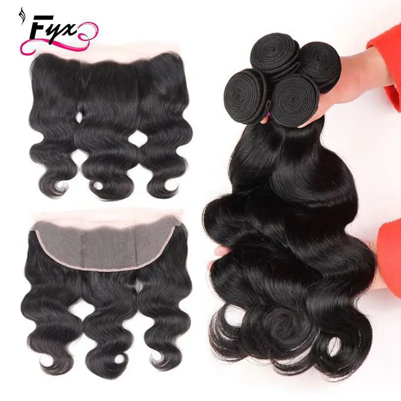 

100% Human Hair 10-20 Inches Free Part 13x4 body wave ear to ear