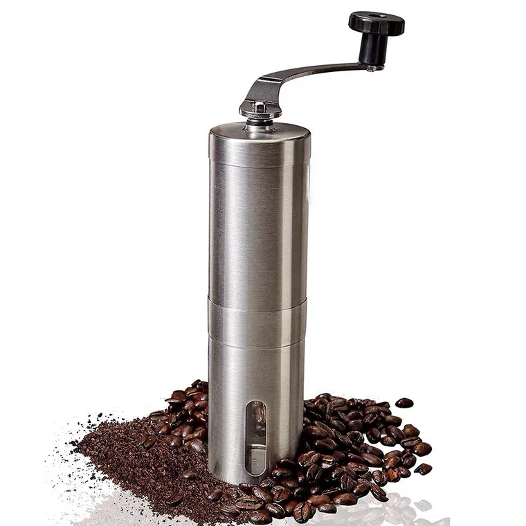 

Manual Coffee Bean Hand Grinder Stainless Steel Comercial Adjustable Setting Burr Coffee Grinder