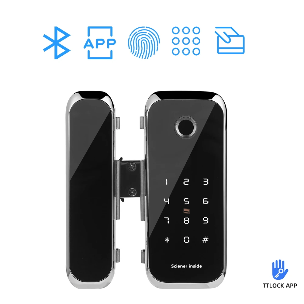 
Glass Keyless Door Lock with Keypad Digital Deadbolt Smart Lock Commercial-Grade Zinc Alloy & Easy Installation USB Port IP55 