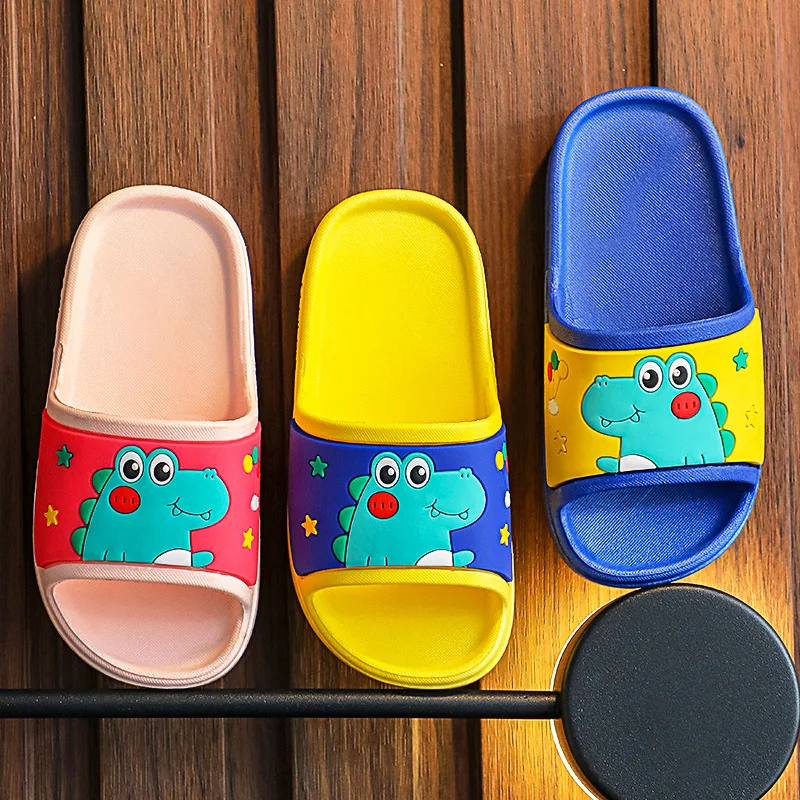 

Children's New Summer Slippers Cute Dinosaur Sandals Boys and Girls Indoor Household Slippers Cute Beach Slippers