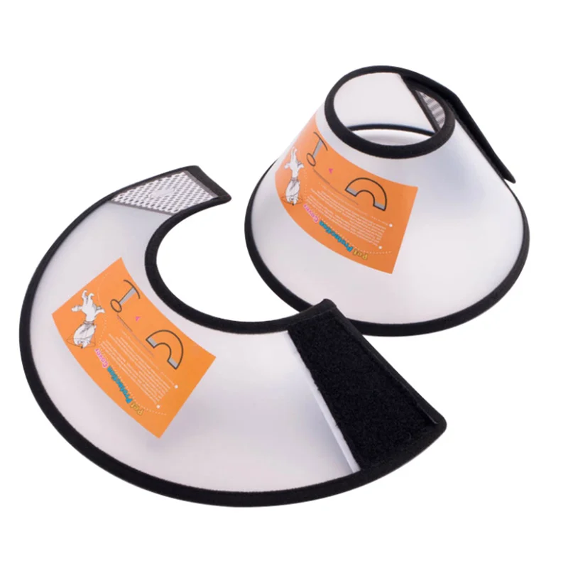 

Transparent adjustable custom dog collar luxury pet elizabeth circle headgear collar, Customized color