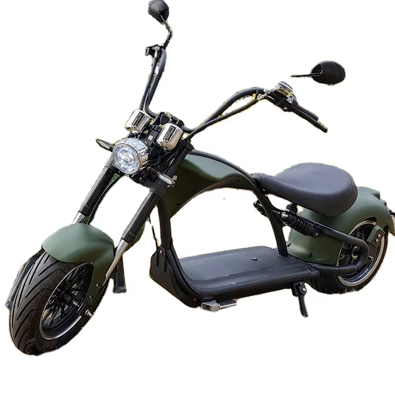 

EU Stock Electric Scooter Fat Tire 60V 30Ah 20Ah Fast Charge 5A 2000W EEC COC Moto Chopper Ready to Ship Black Red Green, Can customize