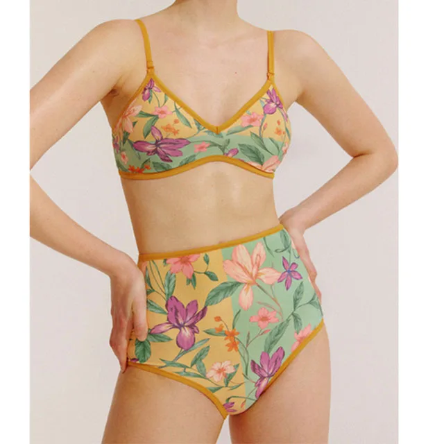 

Vintage Bikini Swimwear 2023 Beachwear Luxury High Waisted Bathing Suits for Women