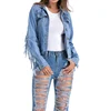 2020 Latest Young Girls Denim Unique Tassel Streetwear Readymade Casual Jackets