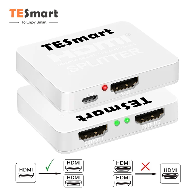 

TESmart 4k HDMI Splitter 1 In 2 Out Audio Splitter 1x2 1x4 1x8 1x16 2x4 2x8 HDCP 22 Switch HD HDMI Splitter For Dual Monitors