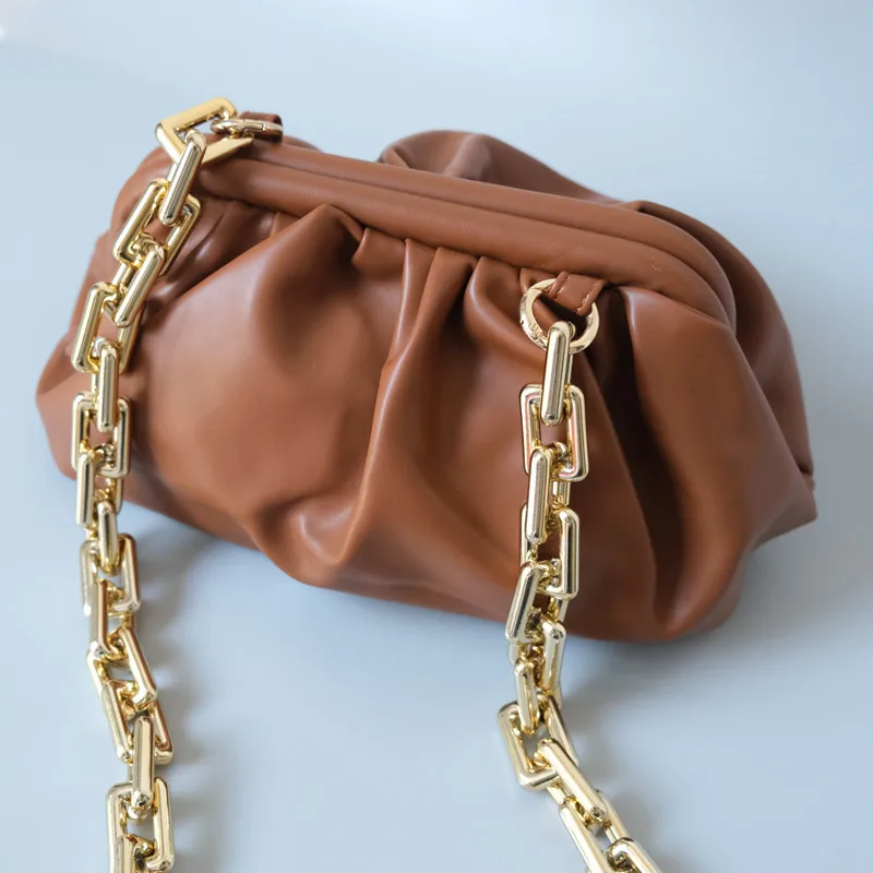 

ZONESIN Fashion Big Gold Plastic Chain Bag Strap For Cloud Dumpling Hand Bags