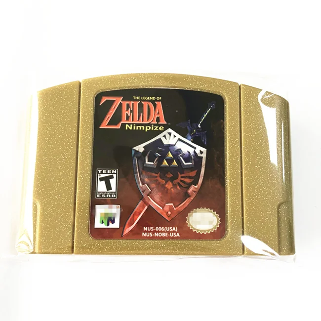 

Free Shipping Video retro Game card The legend of Zelda Nimpize for N64 red Hack or gold shell