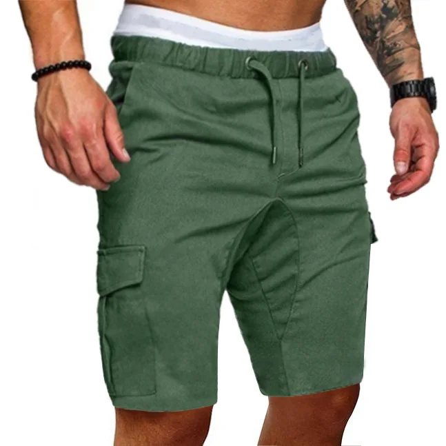 

Men workout big pocket board short Mens dungarees Fitness microfiber cargo shorts