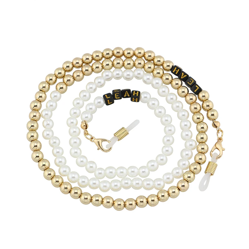 

Gattara Wholesale high quality new design acrylic chain glasses 18K gold plated eyeglasses chains, Kc gold plated or 18 k gold plated