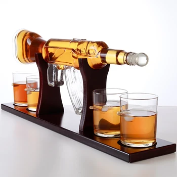 800ml Ak47 Liquor Wine Glass Bottle Gun Shape Vodka Bottle - Buy Gun ...