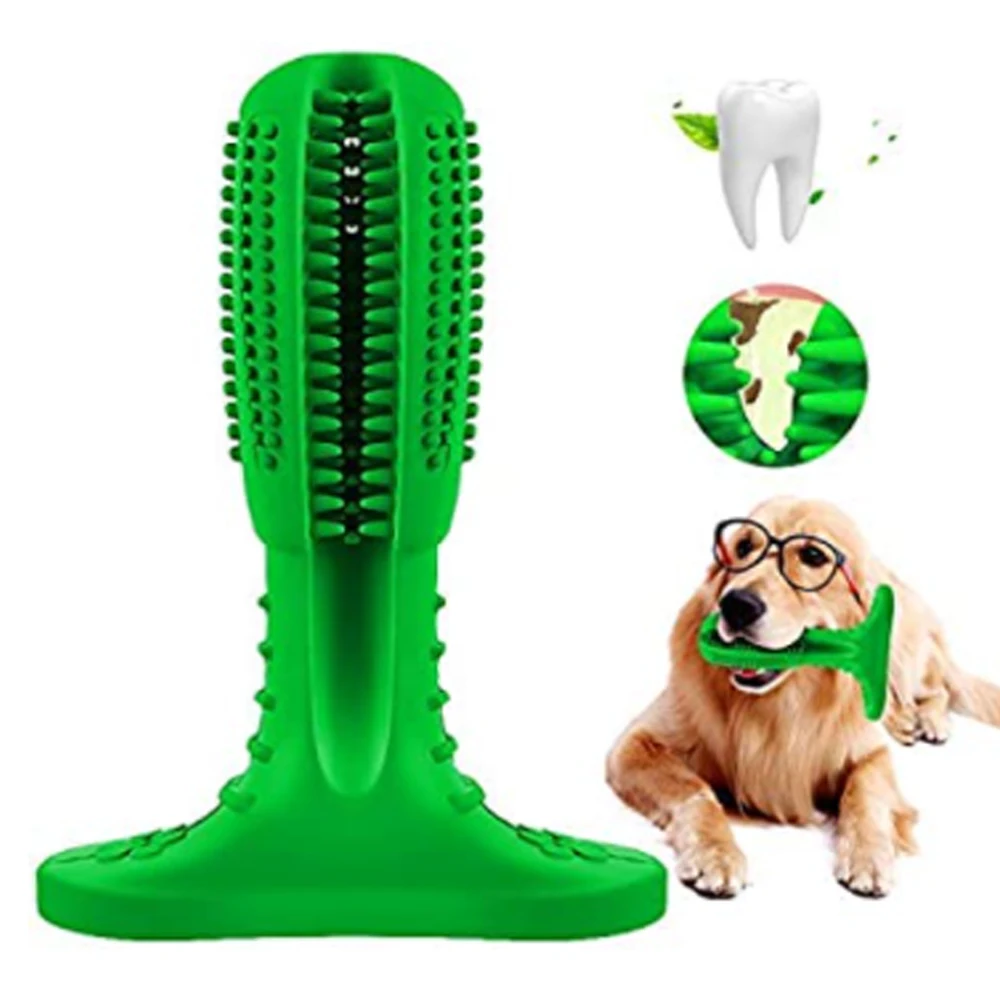 

Best Dog Toothbrush Chews Toothbrush Dog Oral Hygiene Supplies Bristly Brushing Stick, Green/dark blue/light blue/red