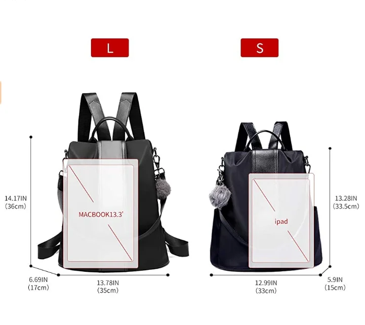 New Multifunctional Leisure Travel Nylon Large - capacity Anti - theft Backpack For Women