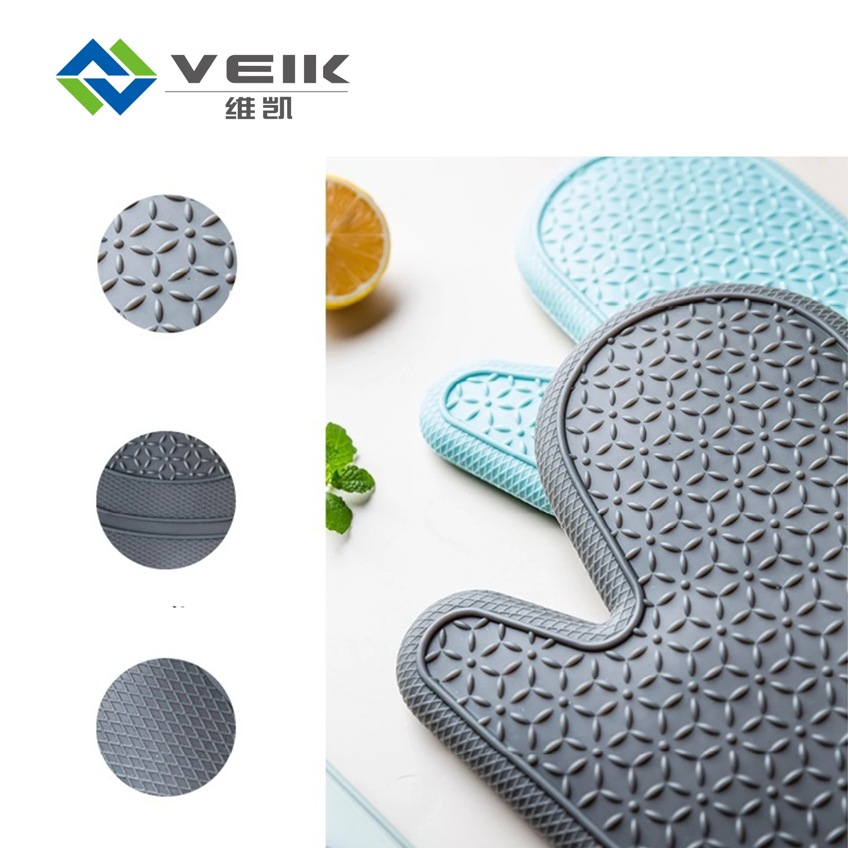 

customized color silicone oven mitts Slip-resistant Cooking Mittens, Custom color