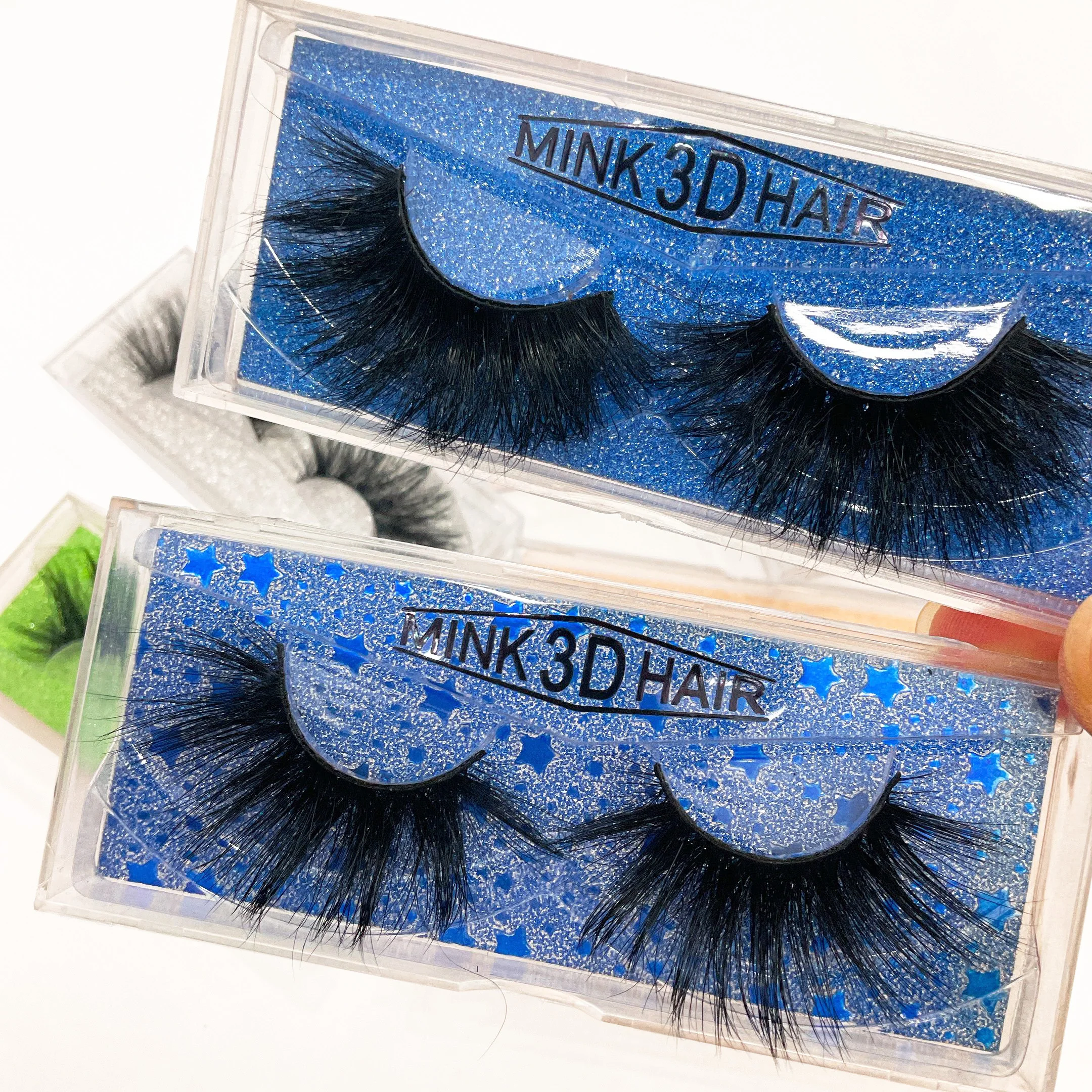

100% mink lashes 3D 25mm eye lash vendors full strip lashes mink eyelash 3d fluffy 25mm mink eyelash, Black