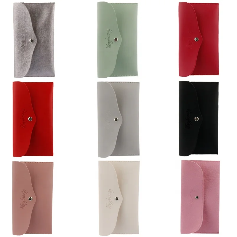 

Private Label Flip Cover PU Leather Makeup Brush Case Bags, Customized color