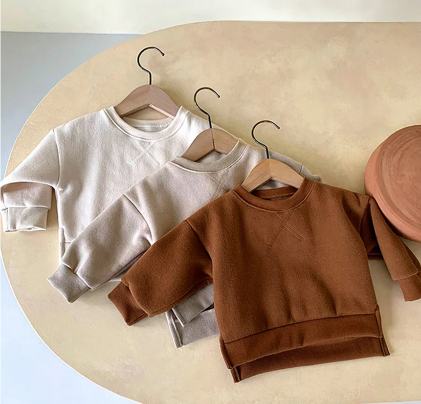 

Low Price Custom Children Clothes Kids Tops Fall Winter Korean Fashion Child Clothing Wholesale, Customized color