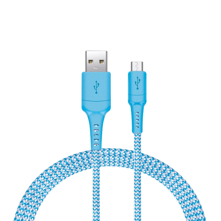 

2020 new arrival fast charging usb micro data cable for phone, Blue