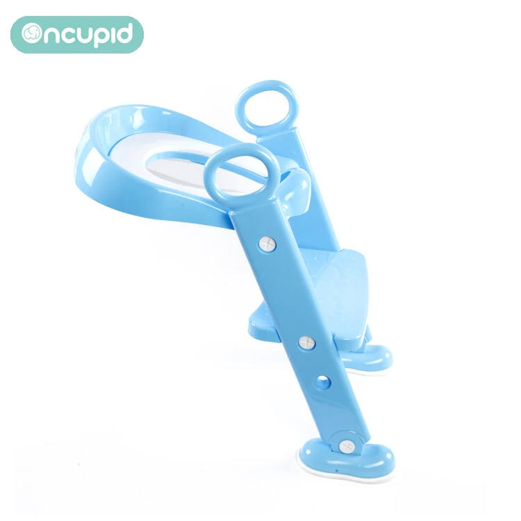 

New coming Baby High Quality New Design Folding Kids Potty Toilet Trainer Seat With Step Ladder, Blue (can be customized)