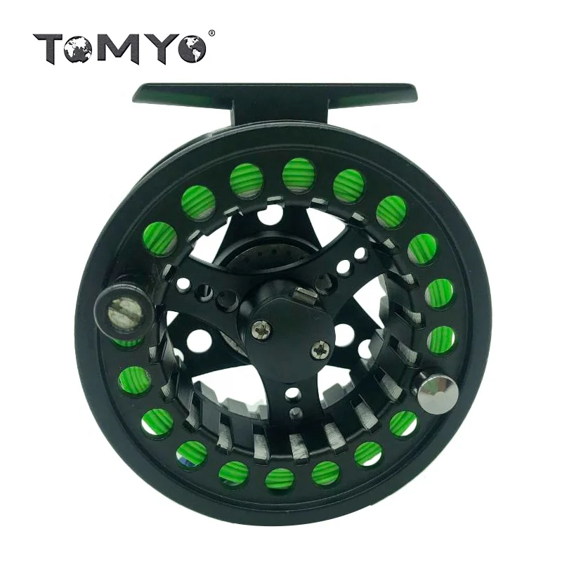

ToMyo Fly Reel with Line Combo Large Arbor Aluminum Fly Fishing+Reels Automatic, Black