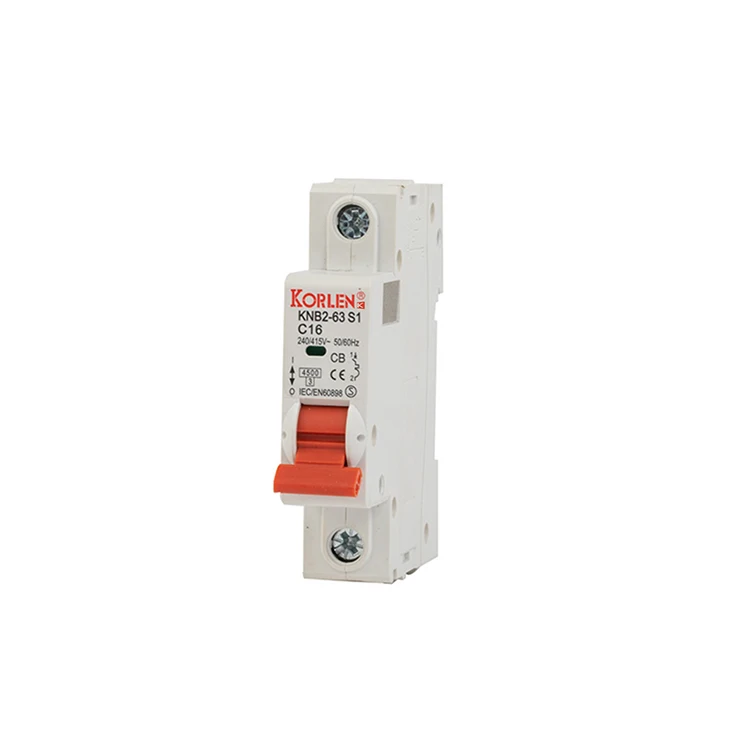 Low voltage mcb new type 1 pole plastic timer circuit breaker box