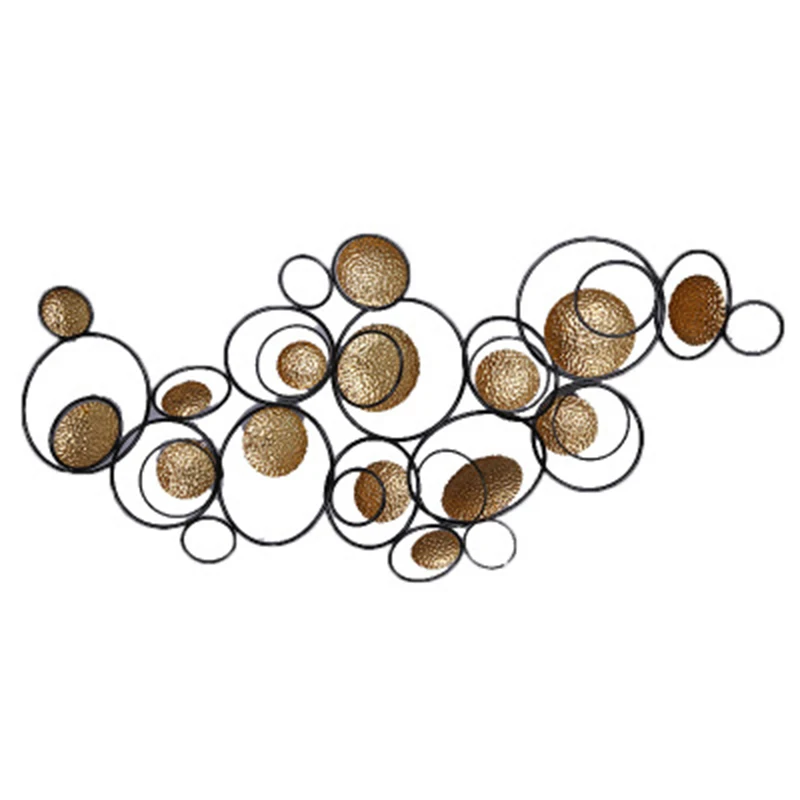 

Creative New Home Wrought Iron 3D Wall Decorations Gold Wall Mount Nordic Sofa Background Wall crafts, As photo