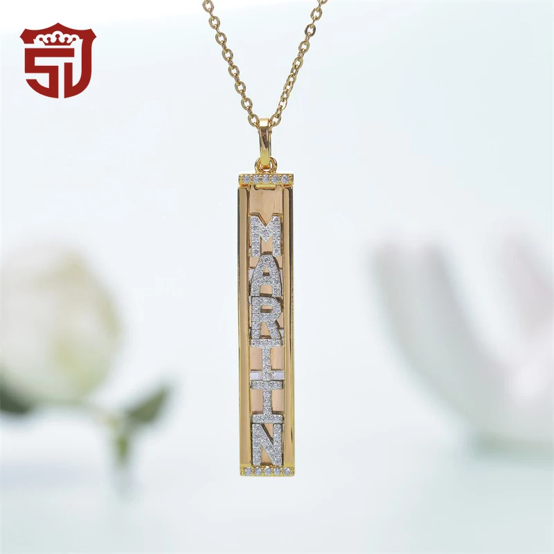 

Personalized Slide Name Necklace Charm Custom Name Jewelry custom letter necklace, 18k gold/rose gold/silver necklace