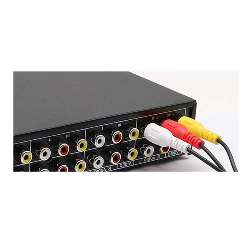 

Switch Box 8 in 1 out AV Audio Video Signal Composite for HDTV LCD DVD 3 RCA Switcher 8 to 1 Selector Splitter