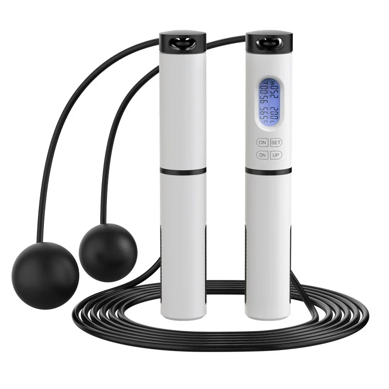 

wholesale jump rope 4-color handle smart cordless skipping rope counting exercise weight-bearing fitness jump rope with counter