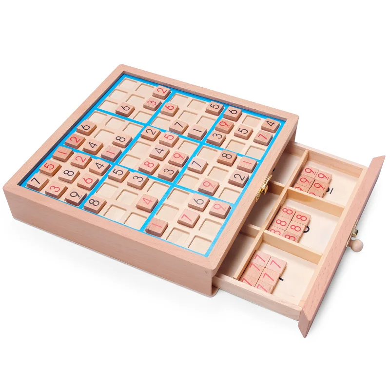 

2020 Hot sale educational logic wooden table games Customized nine palace Sudoku intelligence toys for children