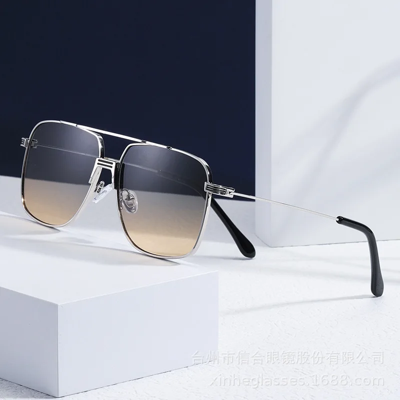 HBK 2022 Luxury Brand Designer oversized pilot sunglasses for men women