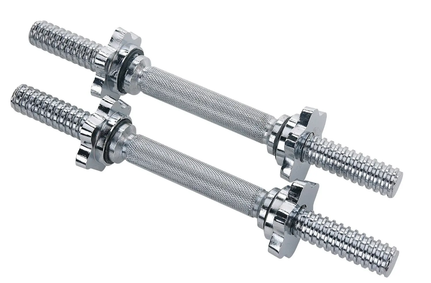 Chromed Dumbbell Bar 14 Inch Dumbbell Handle Screw Thread Dumbbell Bar