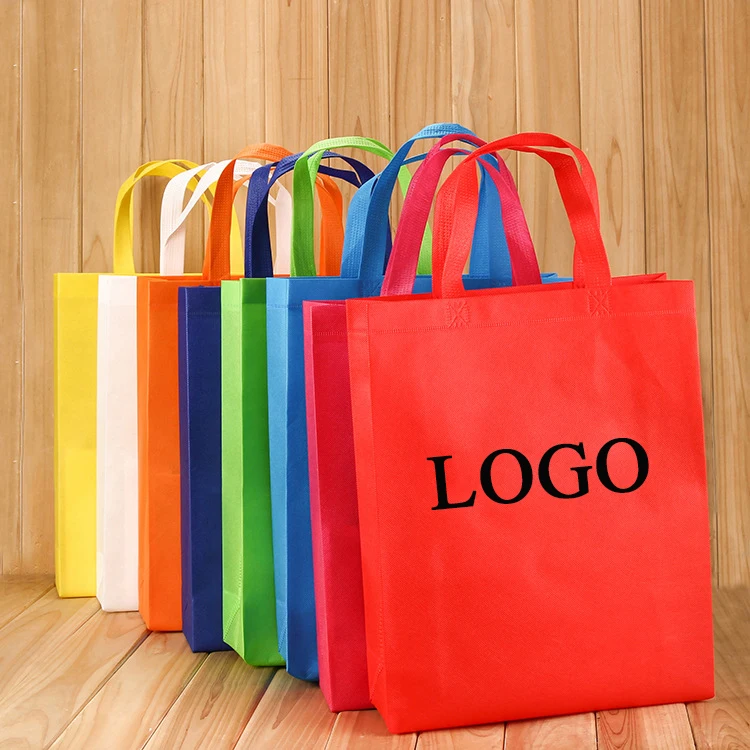 

Quality wholesale cheap stock custom logo printed nonwoven recycled grocery reusable eco friendly shopping non woven tote bag, Black , white , red , yellow , green ,blue